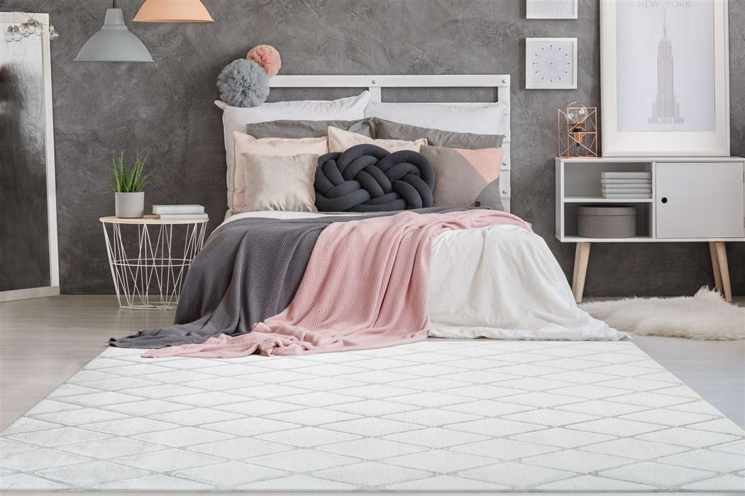 Vivica 225 wit/grijsblauw 160x230cm - Afbeelding 2