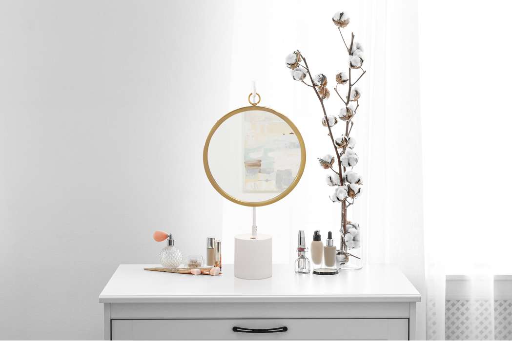 Table mirror Eleganca 225 white / gold - Afbeelding 3