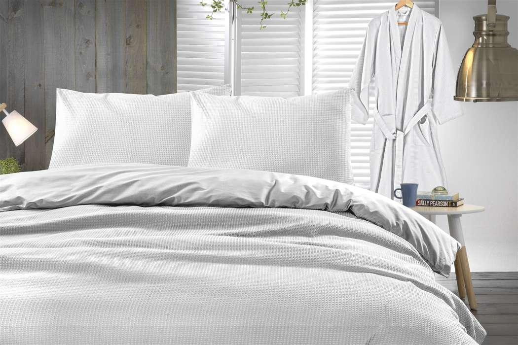 Bed linen Carla 100-GB White 260cm x 220cm / 50cm x 75cm (2 pcs.) - Afbeelding 4
