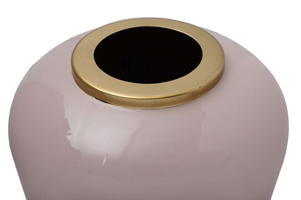 Vaas Art Deco 215 hoog roze/goud - Afbeelding 3