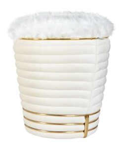 Stool Doric 325 Ivory / Gold