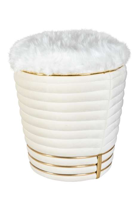 Stool Doric 325 Ivory / Gold - Afbeelding 2