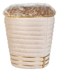 Stool Doric 325 taupe / Gold