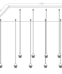 Hanging lamp Vilmar 9-L gold