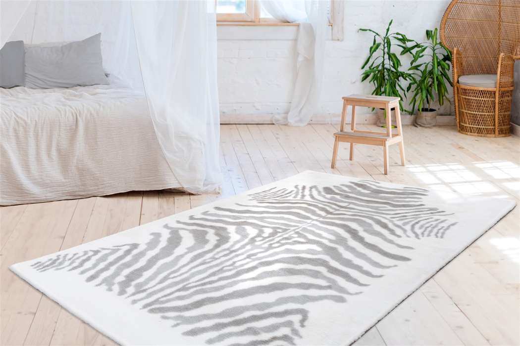 Rabbit Animal 400 grijs/wit 120x160cm - Afbeelding 2