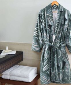 Alternative view of Bathrobe Tropical 125 Black / Green XL