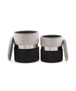Krukje Zora 125 set of 2 grey / silver / black