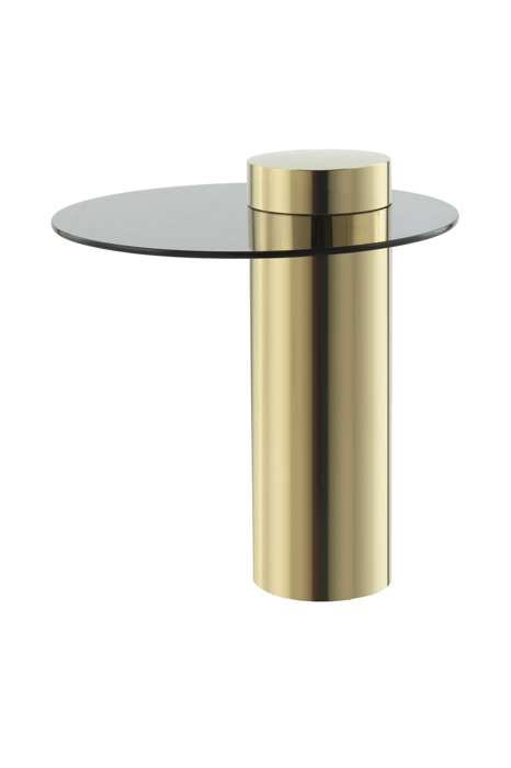 Side table Ontario 125 gold / gray