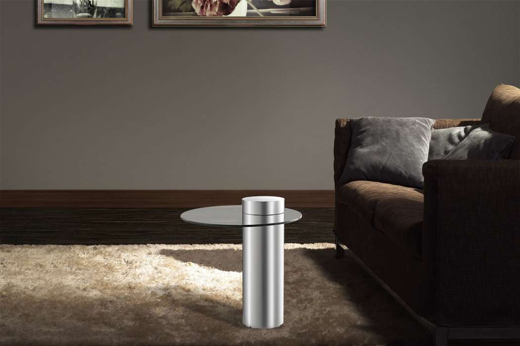 Side table Ontario 125 silver / clear - Afbeelding 3