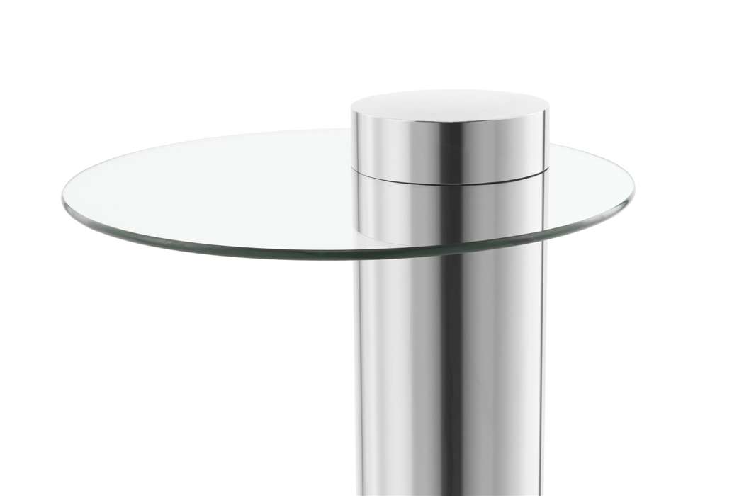 Side table Ontario 125 silver / clear - Afbeelding 4