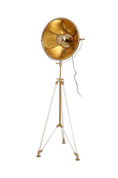 Vloerlamp Bowie 125 beige/goud/wit