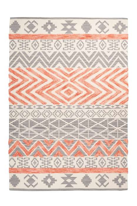 Ethnie 100 grey/apricot 120x170cm