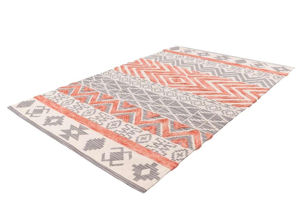 Ethnie 100 grey/apricot 200x290cm - Afbeelding 4