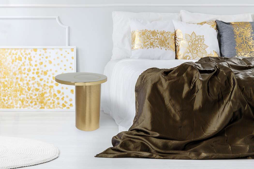 Sidetable Art Deco 2325 khaki/goud - Afbeelding 2