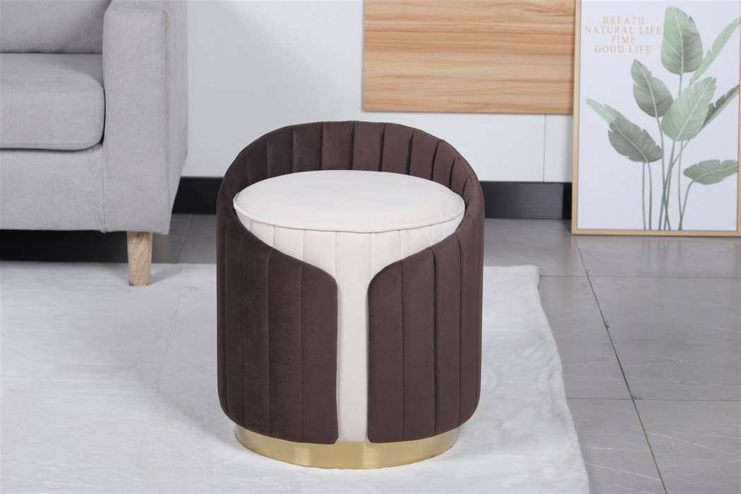 Stool Corvin 125 Ivory / Brown - Afbeelding 3