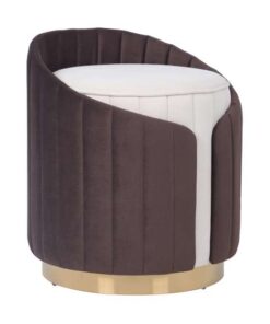 Stool Corvin 125 Ivory / Brown