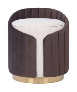 Alternative view of Stool Corvin 125 Ivory / Brown