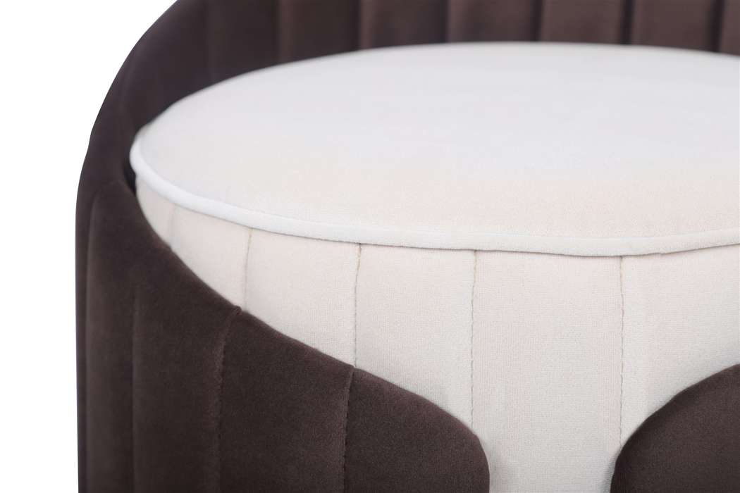 Stool Corvin 125 Ivory / Brown - Afbeelding 4