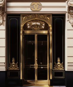 Glasschilderij 80x120cm Gouden deur