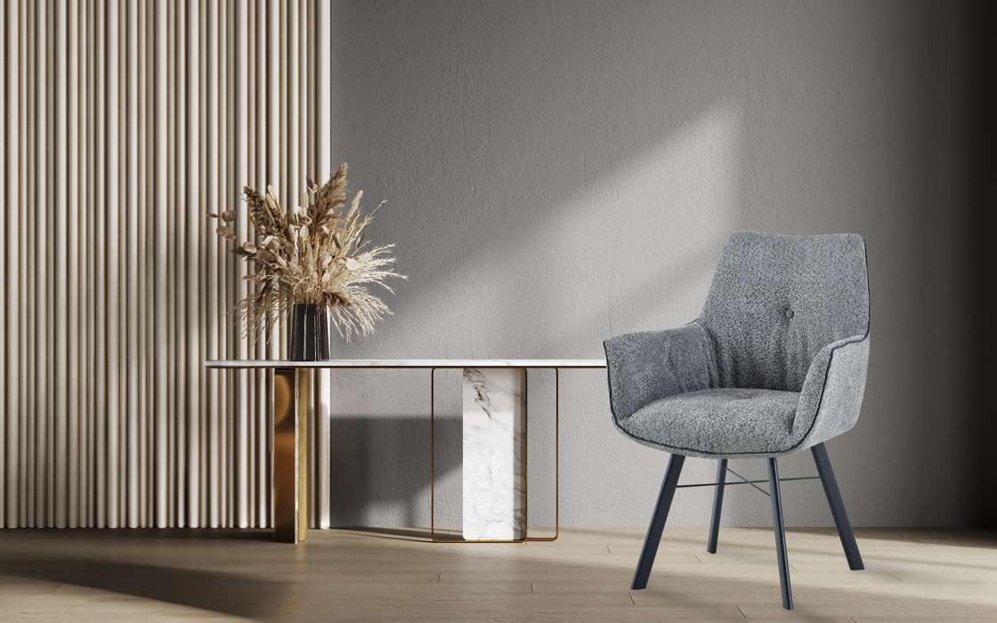 Chair Armchair Allie 125 grey - Afbeelding 2