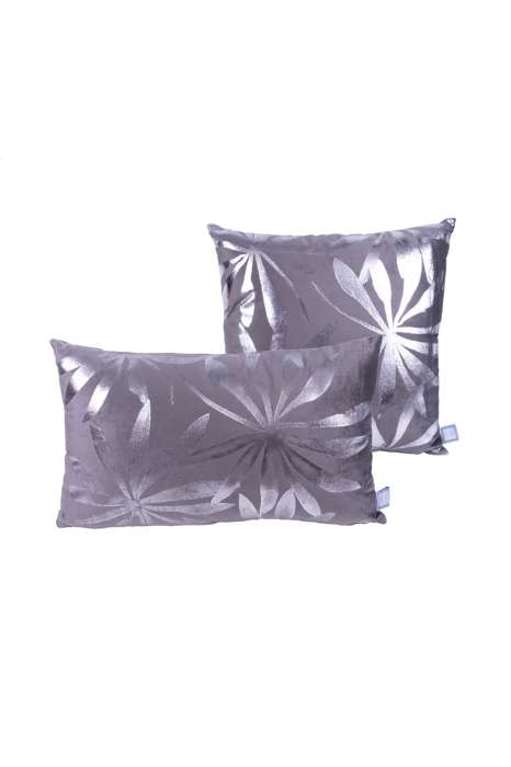 Decorative cushion Prisma 425 set of 2 graphite / silver