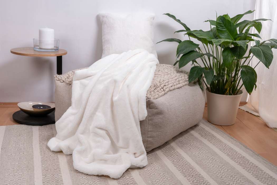 Deco Cushion & Blanket Aimee 625 set of 2 white - Afbeelding 2