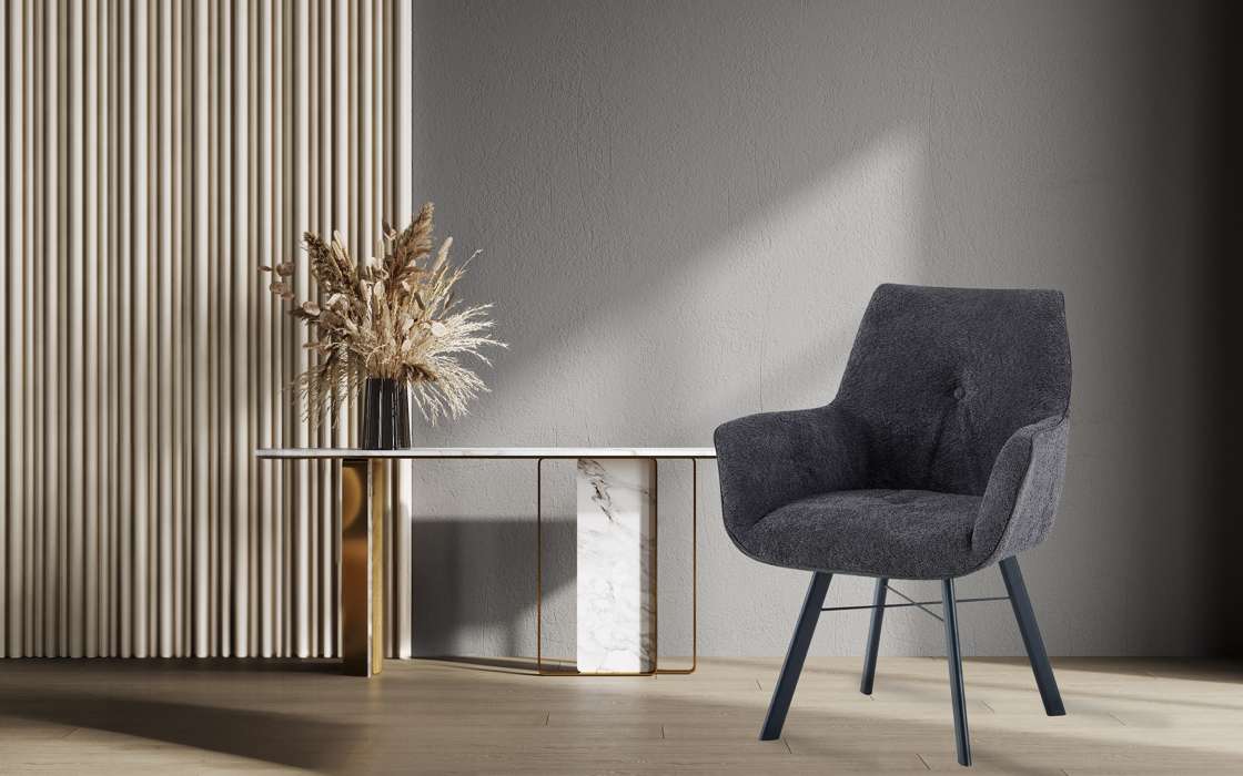 Chair Armchair Allie 125 anthracite - Afbeelding 2