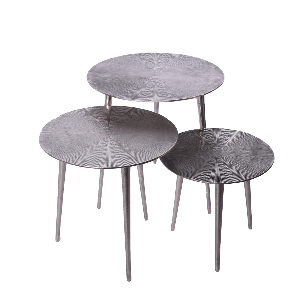 Sidetable Abruzzo large raw nickel - Afbeelding 2