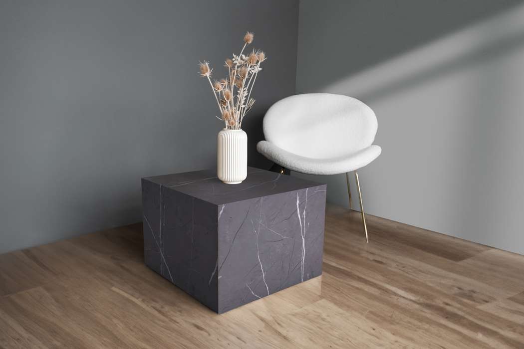 Bijzettafel kubus Cuboid, grijs - Afbeelding 2