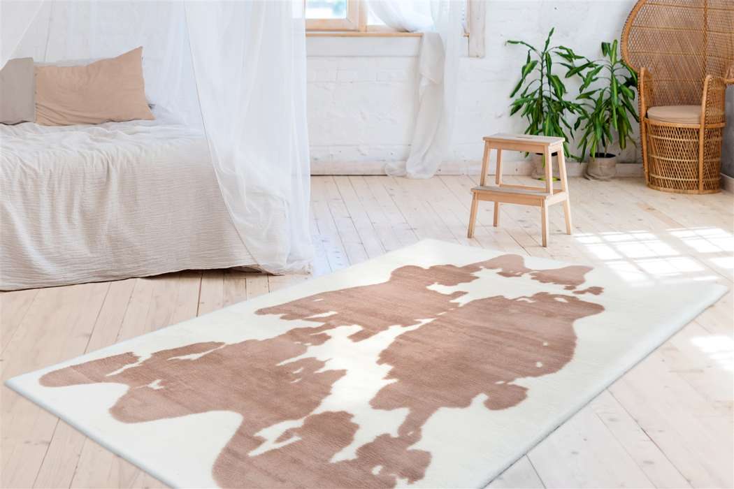 Rabbit Animal 500 taupe/wit 160x230cm - Afbeelding 2