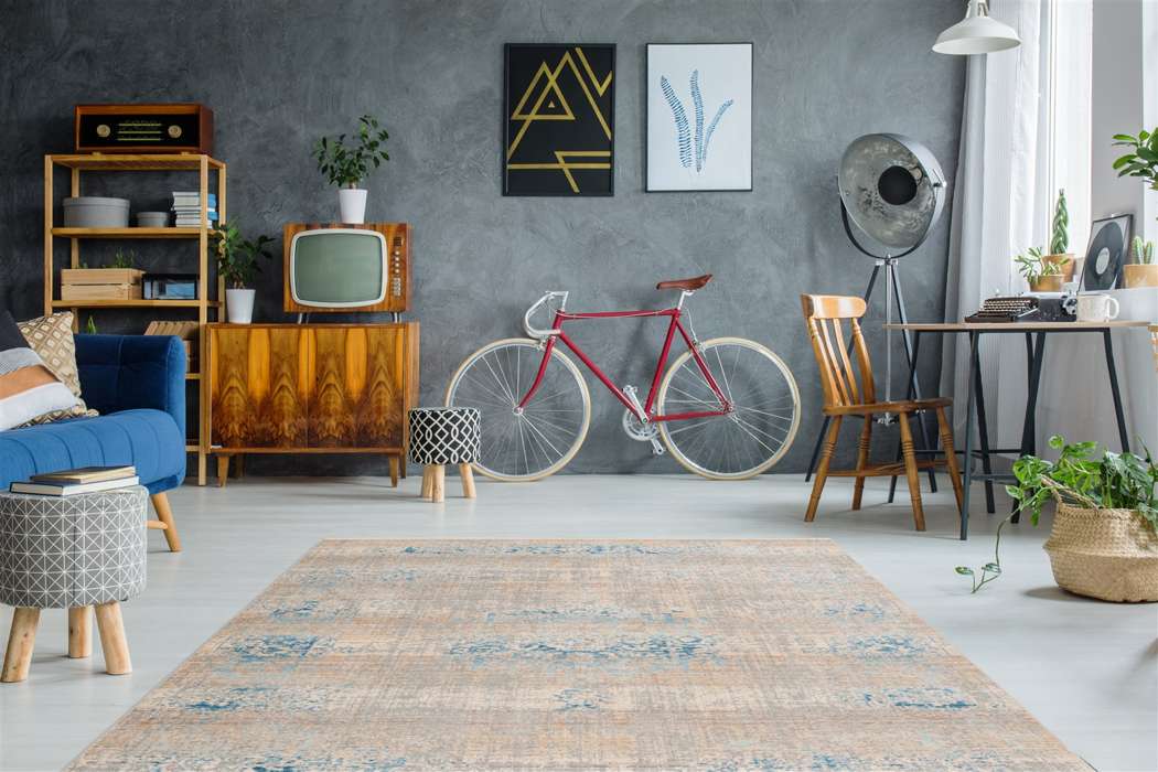 Baroque 300 grey/turquoise 160x230cm - Afbeelding 2