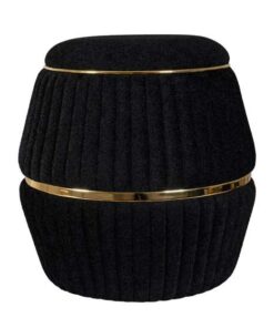 Stool Doric 235 Black / Gold