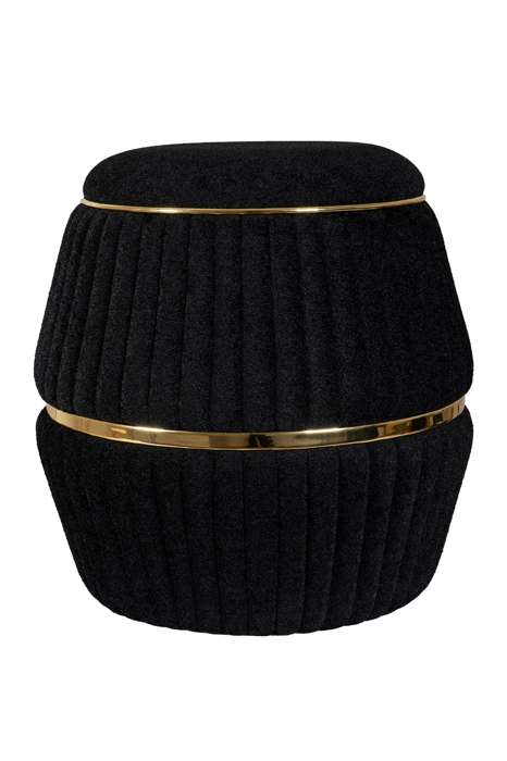 Stool Doric 235 Black / Gold