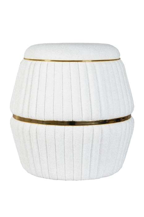 Stool Doric 235 White / Gold