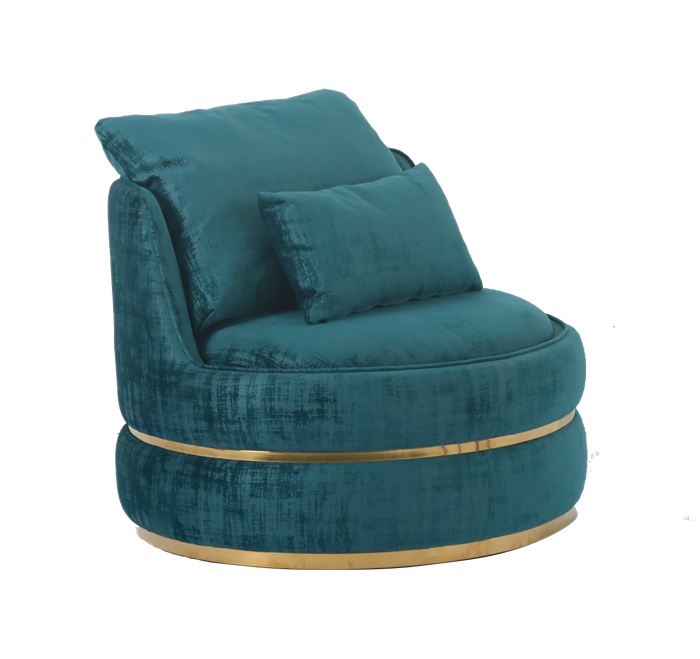 Fauteuil Abraham petrol