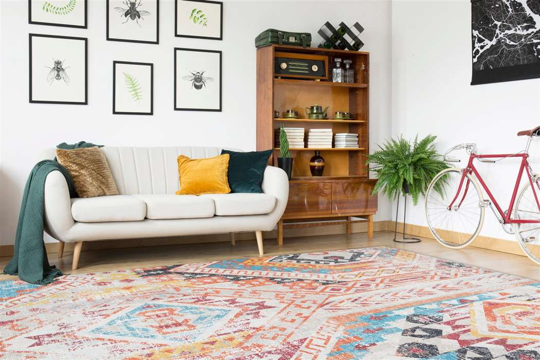 Indiana 200 multi/oranje 200x290cm - Afbeelding 2
