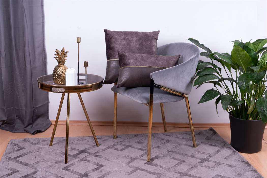 Decorative cushion Picco 125 set of 2 gray / brown - Afbeelding 3