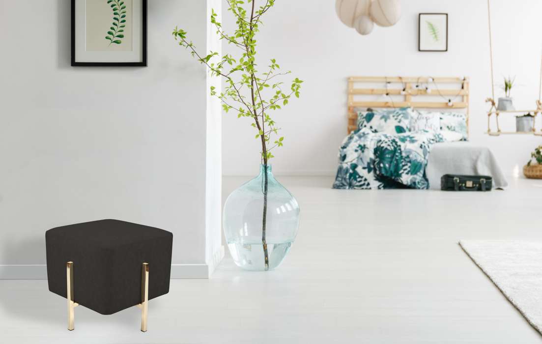 Poof Lizia 210 black/gold - Afbeelding 2