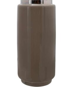 Vaas Art Deco 455 taupe/zilver