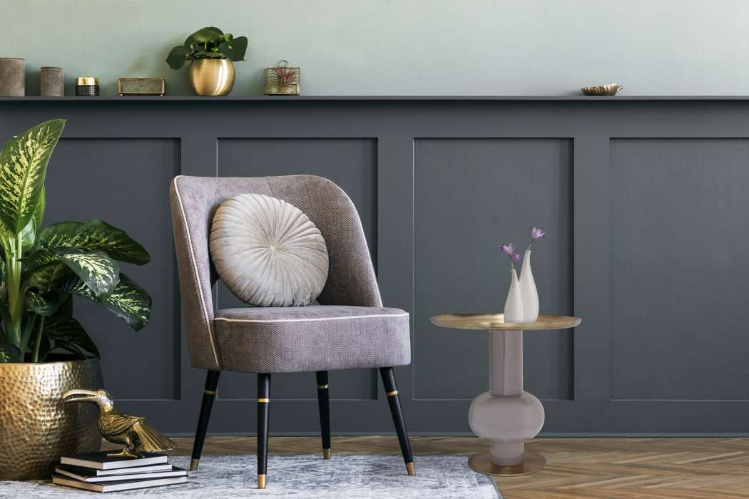 Bijzettafel Art Deco 2225 taupe/goud - Afbeelding 2