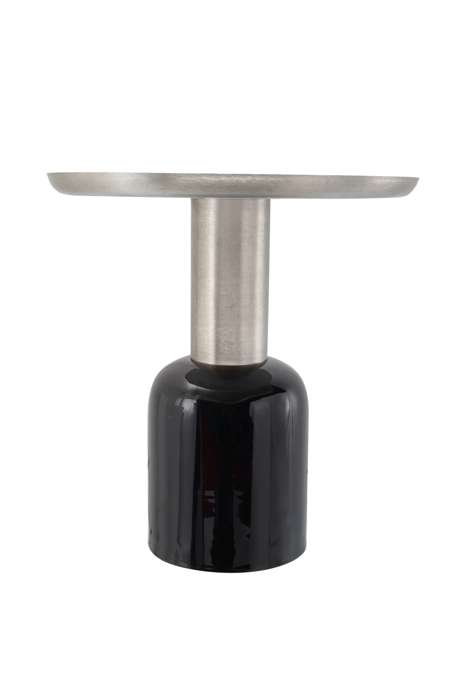 Side table Art Deco 725 black / silver