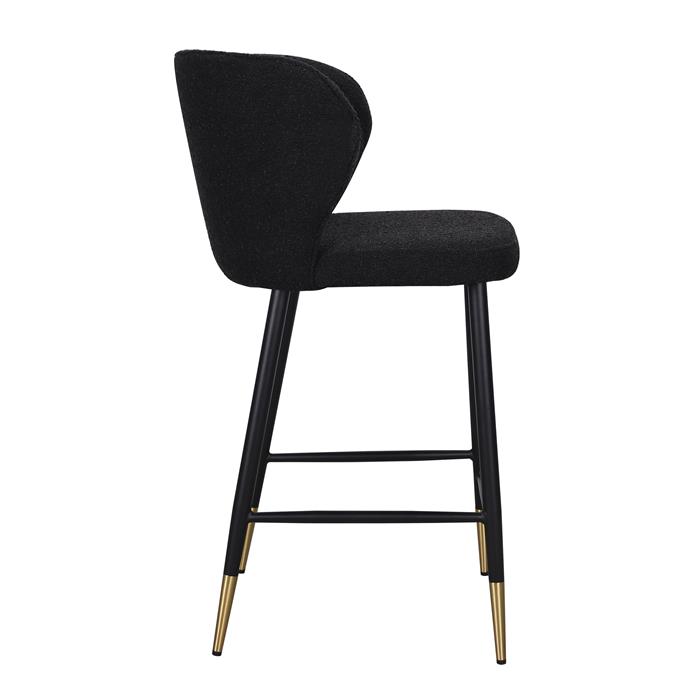 Bar chair Giorgio 66cm boucle black - Afbeelding 2