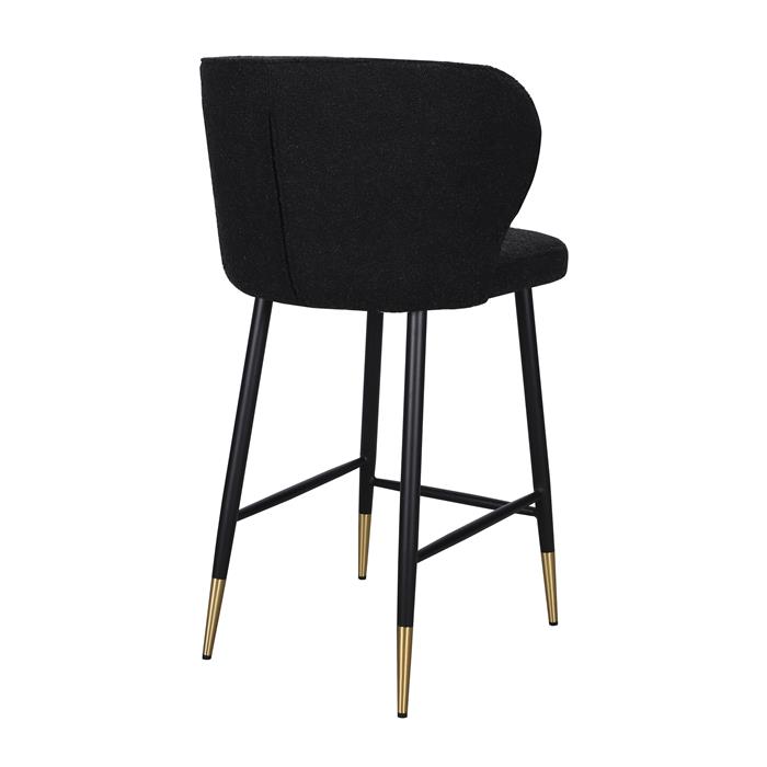 Bar chair Giorgio 66cm boucle black - Afbeelding 3