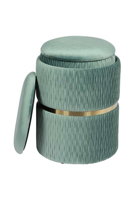 Hocker Zora 425 set van 2 Mint - Afbeelding 3