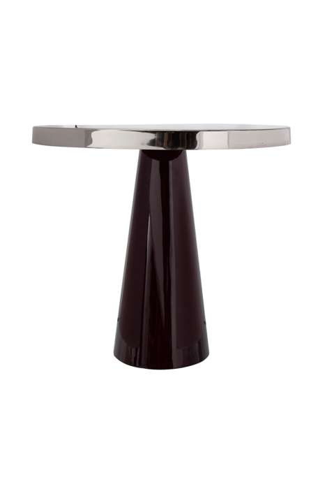 Side table Art Deco 625 berry / silver