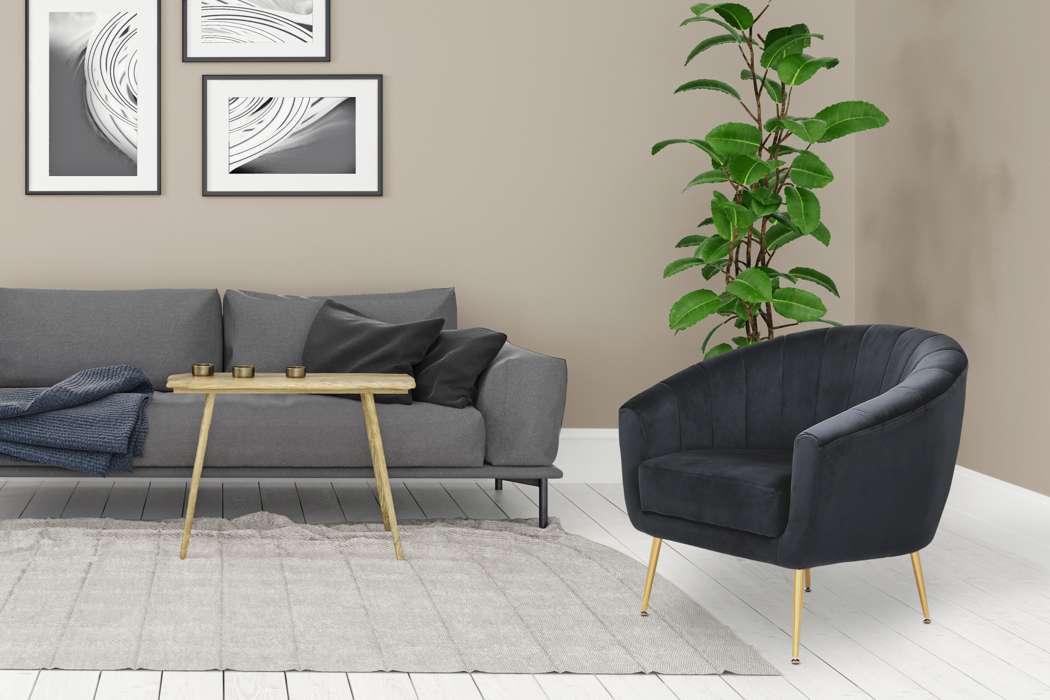 Armchair / Sofa Doreen 125 Black - Afbeelding 3