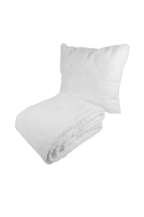 Deco Cushion & Blanket Aimee 625 set of 2 white