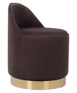 Swivel stool Viktor 125 brown