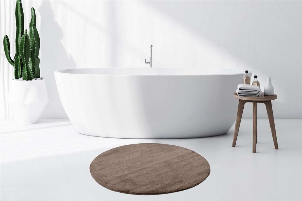 Badmat Rabbit Light 225 donker beige 100cm - Afbeelding 2