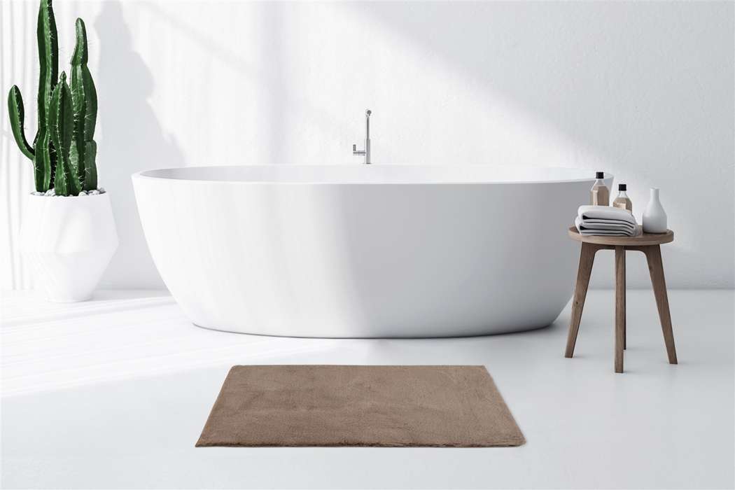 Badmat Rabbit light 65x100cm, donker beige - Afbeelding 2